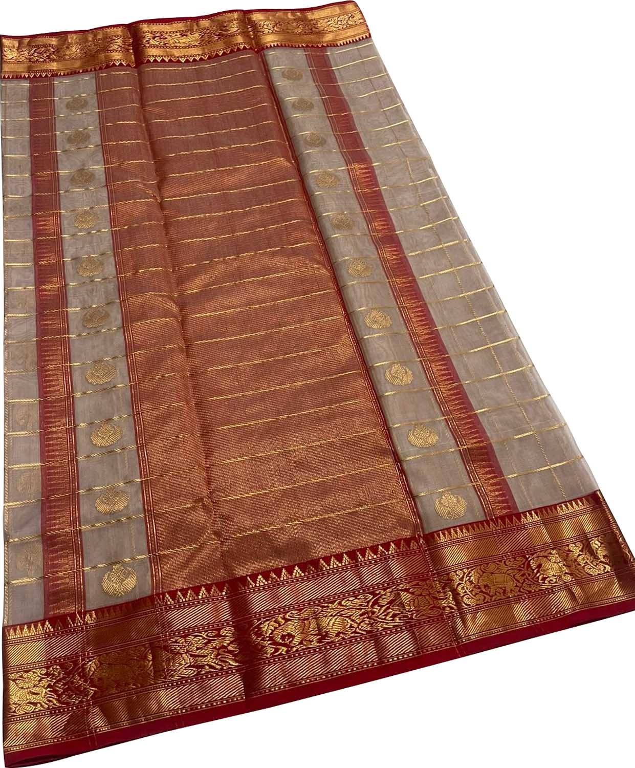 Pastel Chanderi Handloom Silk Saree - Luxurion World