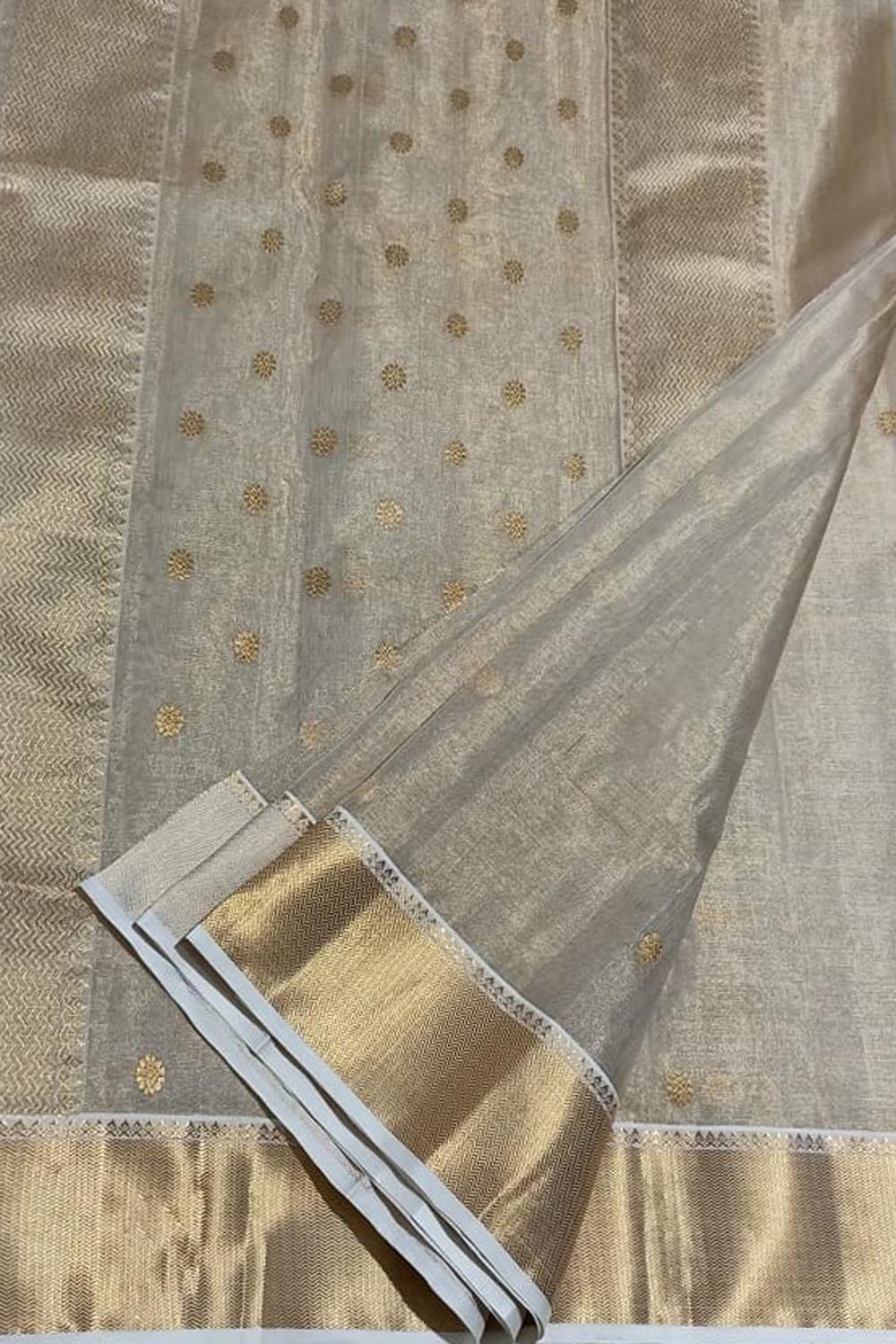 Pastel Chanderi Handloom Silk Saree - Luxurion World