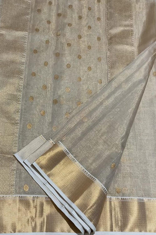 Pastel Chanderi Handloom Silk Saree - Luxurion World