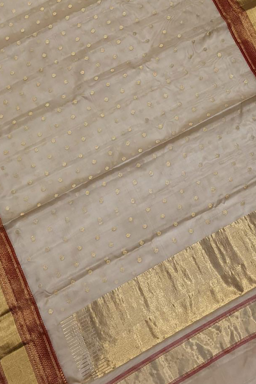 Elegant Pastel Chanderi Silk Saree - Handloom Beauty - Luxurion World