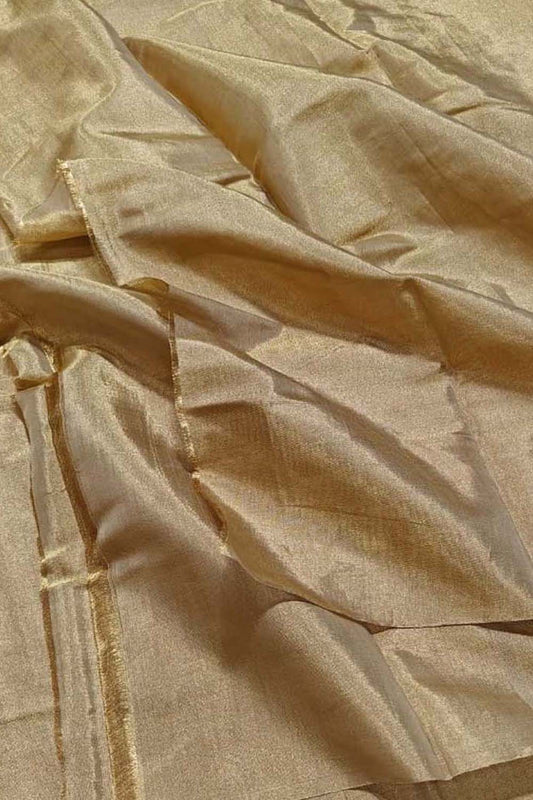 Pastel Chanderi Tissue Silk Saree - Handloom Elegance - Luxurion World