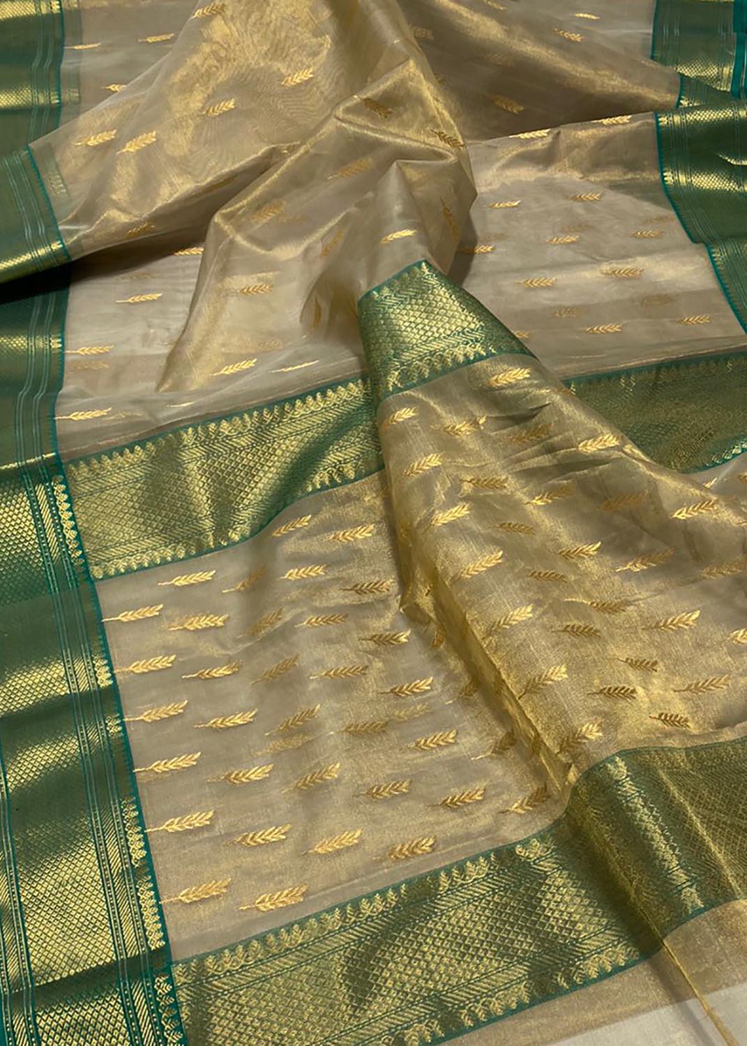 Pastel Chanderi Handloom Pure Katan Silk Saree - Luxurion World