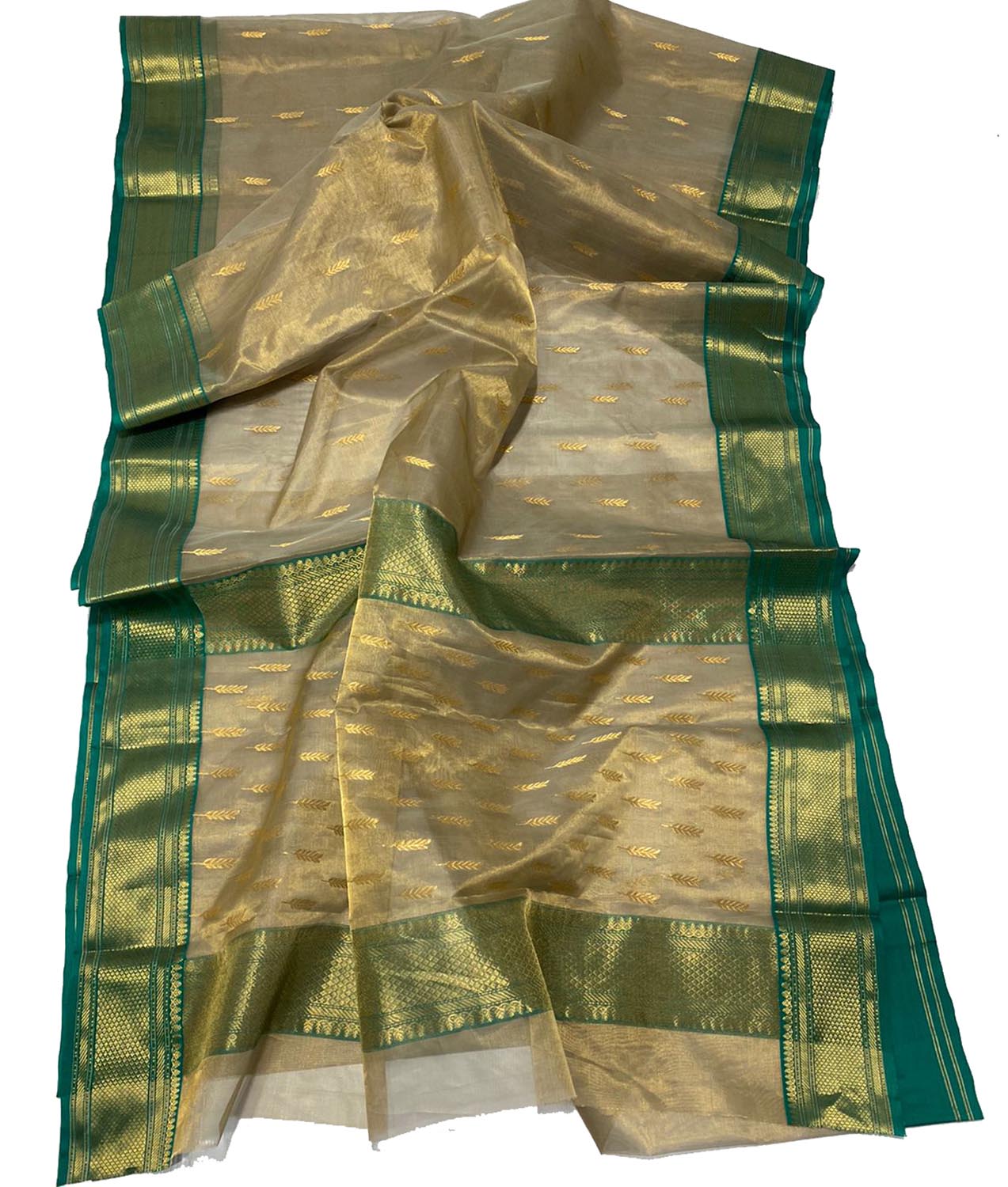 Pastel Chanderi Handloom Pure Katan Silk Saree - Luxurion World