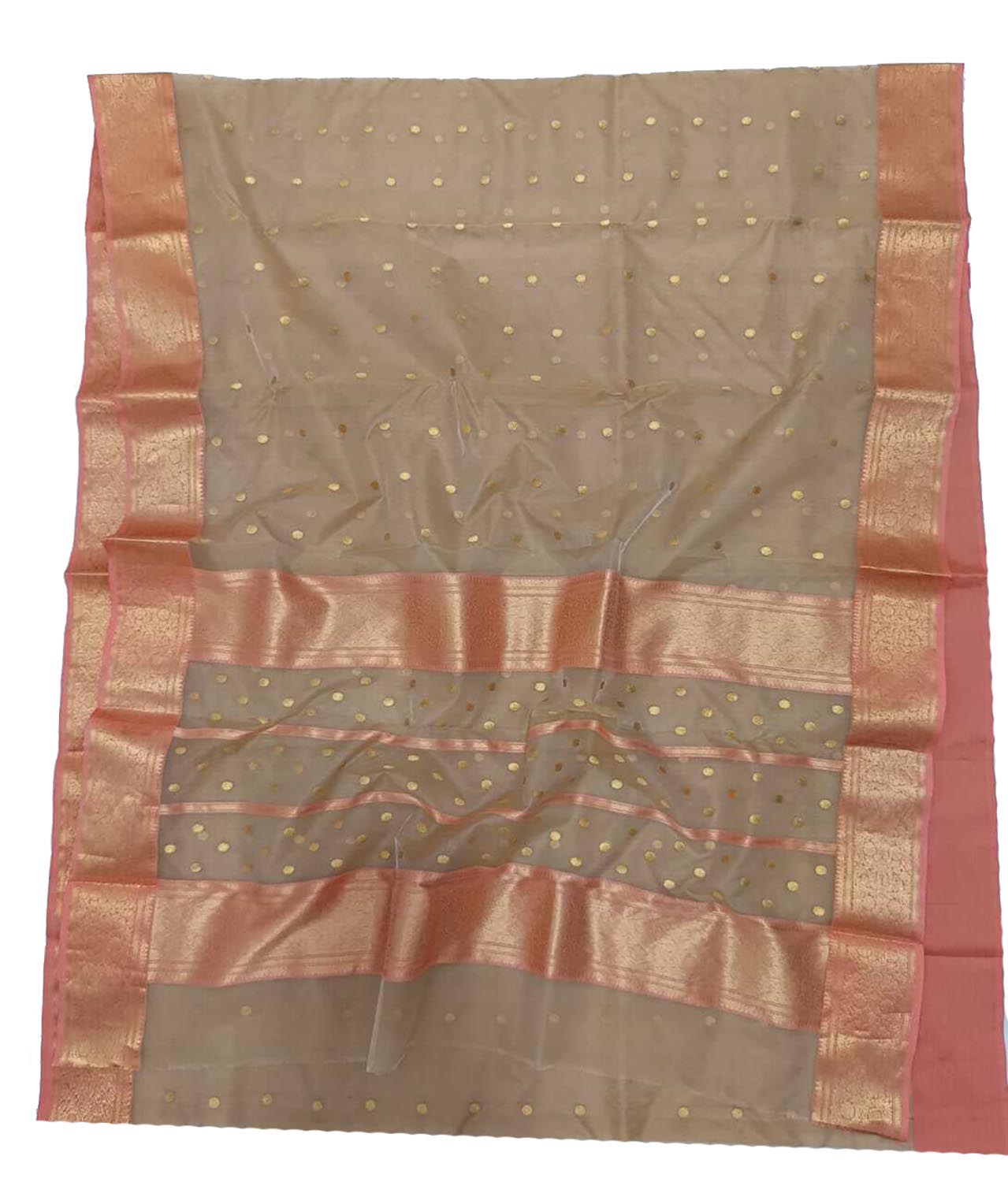 Pastel Chanderi Handloom Pure Katan Silk Saree - Luxurion World