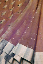 Pink Pure Chanderi Silk Handloom Saree - Luxurion World