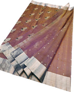 Pink Pure Chanderi Silk Handloom Saree - Luxurion World