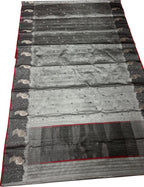 Grey Pure Chanderi Silk Handloom Saree - Luxurion World