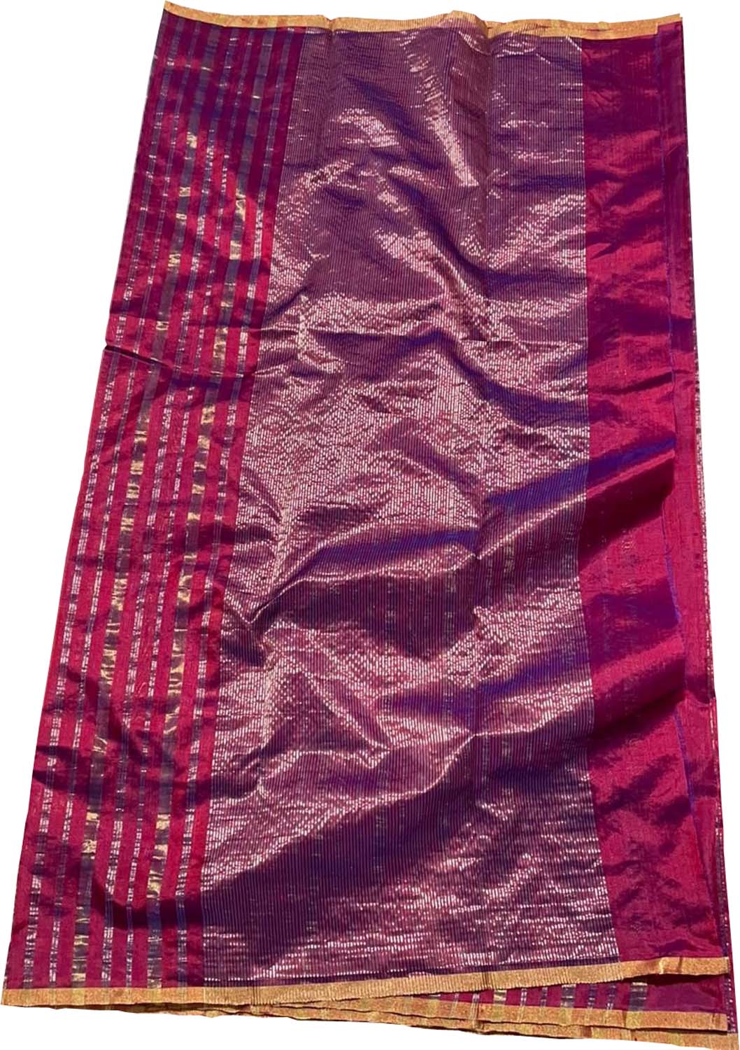 Pink Pure Chanderi Silk Handloom Saree - Luxurion World