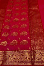 Pink Handloom Chanderi Pure Katan Silk Saree - Luxurion World