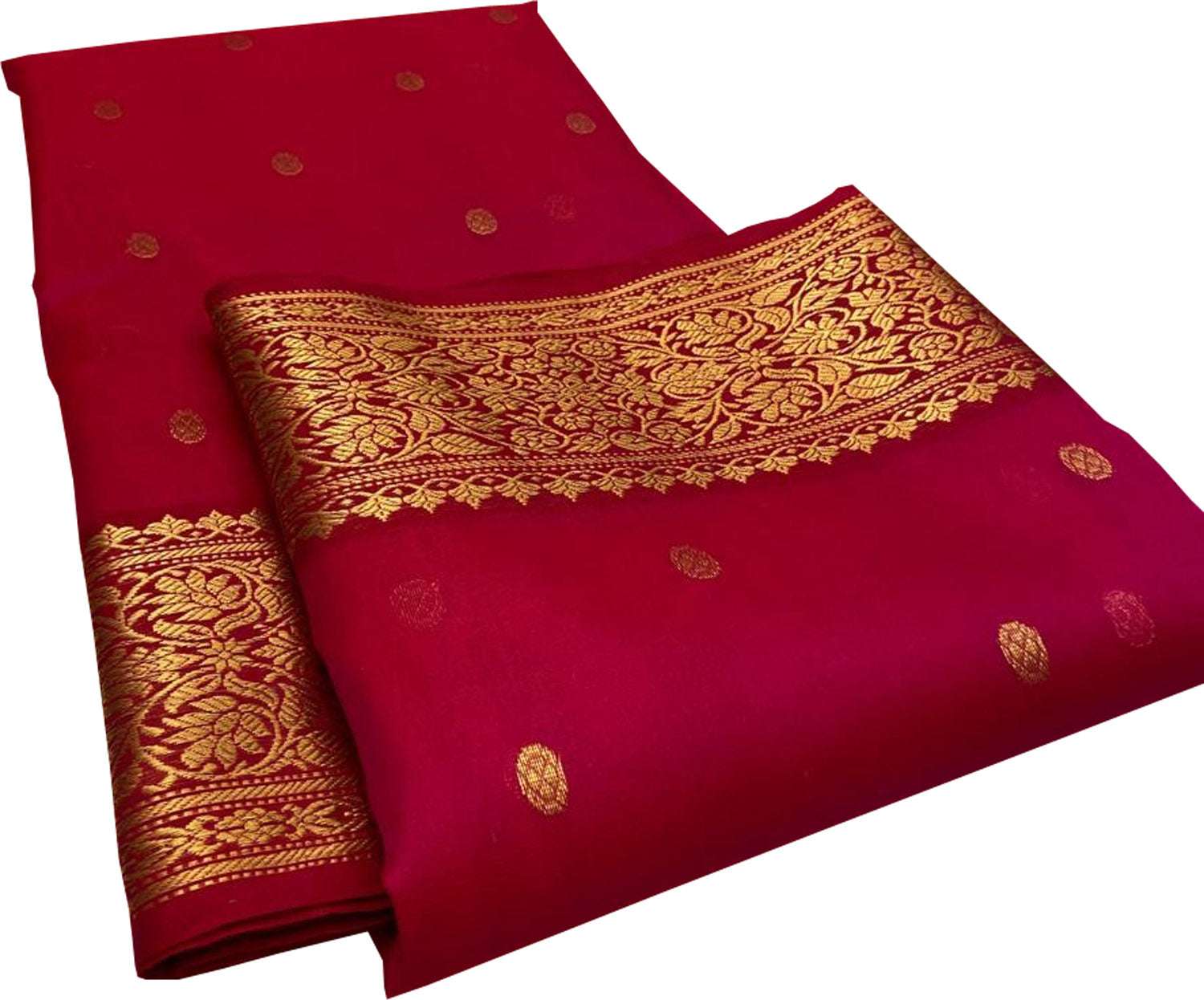 Pink Handloom Chanderi Pure Katan Silk Saree - Luxurion World