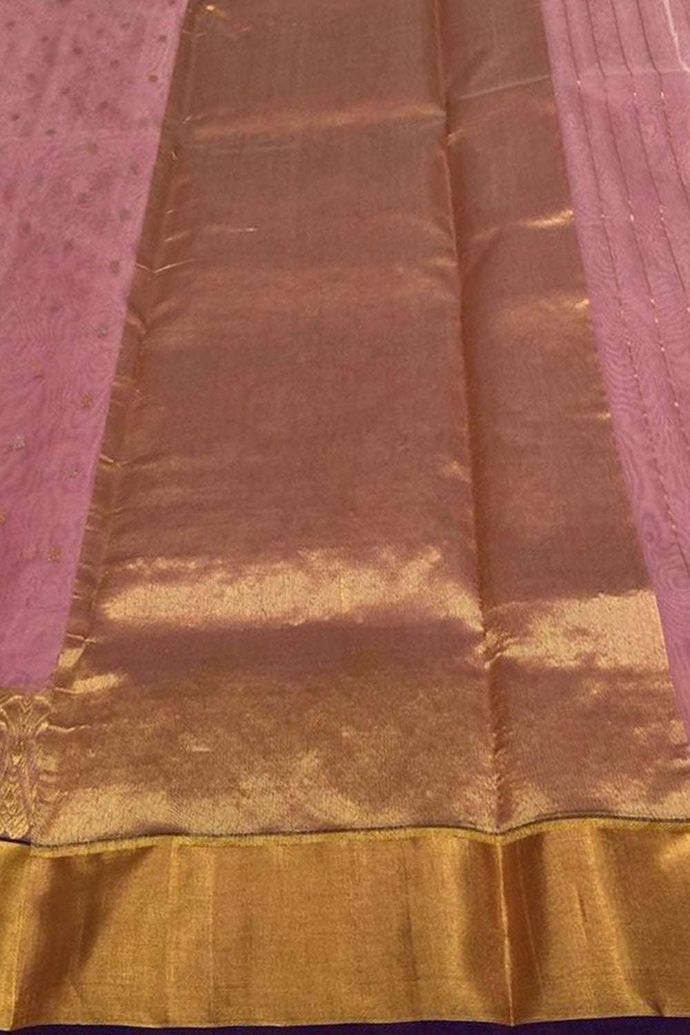Beautiful Pink Handloom Chanderi Pure Katan Silk Saree - Luxurion World