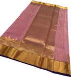 Beautiful Pink Handloom Chanderi Pure Katan Silk Saree - Luxurion World