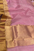 Beautiful Pink Handloom Chanderi Pure Katan Silk Saree - Luxurion World
