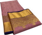 Beautiful Pink Handloom Chanderi Pure Katan Silk Saree - Luxurion World