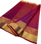 Exquisite Purple Handloom Chanderi Pure Katan Silk Saree - Luxurion World