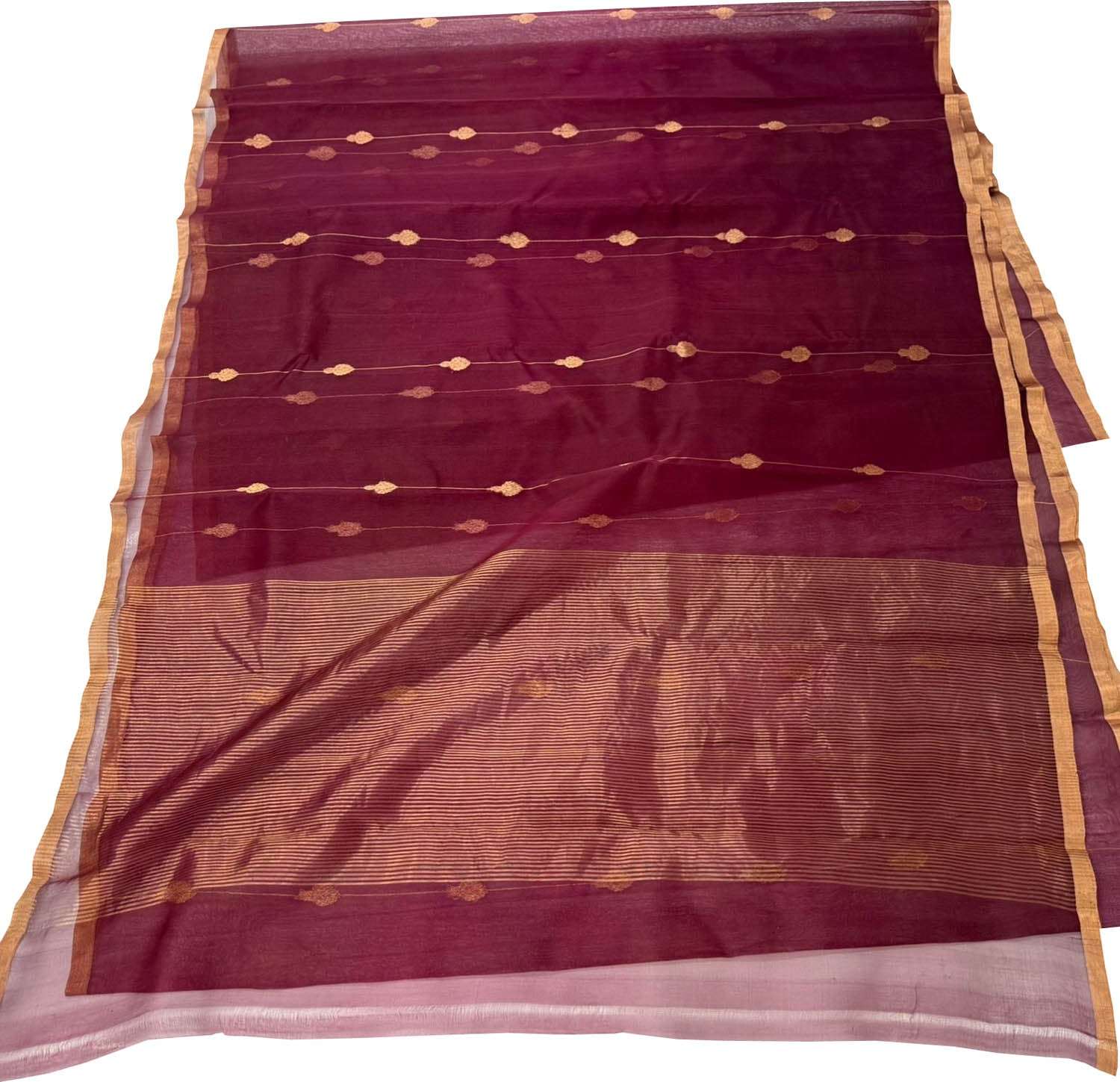 Beautiful Pink Handloom Chanderi Pure Katan Silk Saree - Luxurion World