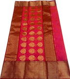 Pink Handloom Chanderi Pure Katan Silk Saree - Luxurion World