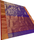 Purple Chanderi Pure Katan Silk Booti Design Saree