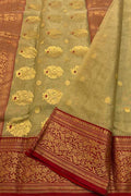Pastel Chanderi Pure Tissue Katan Silk Saree