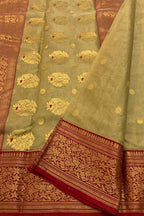 Pastel Chanderi Pure Tissue Katan Silk Saree