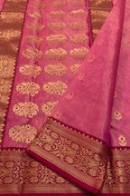 Pink Chanderi Pure Tissue Katan Silk Saree