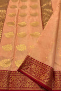 Pink Chanderi Pure Tissue Katan Silk Saree