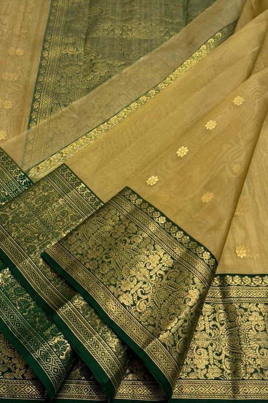 Pastel Chanderi Handloom Silk Saree - Elegant and Pure