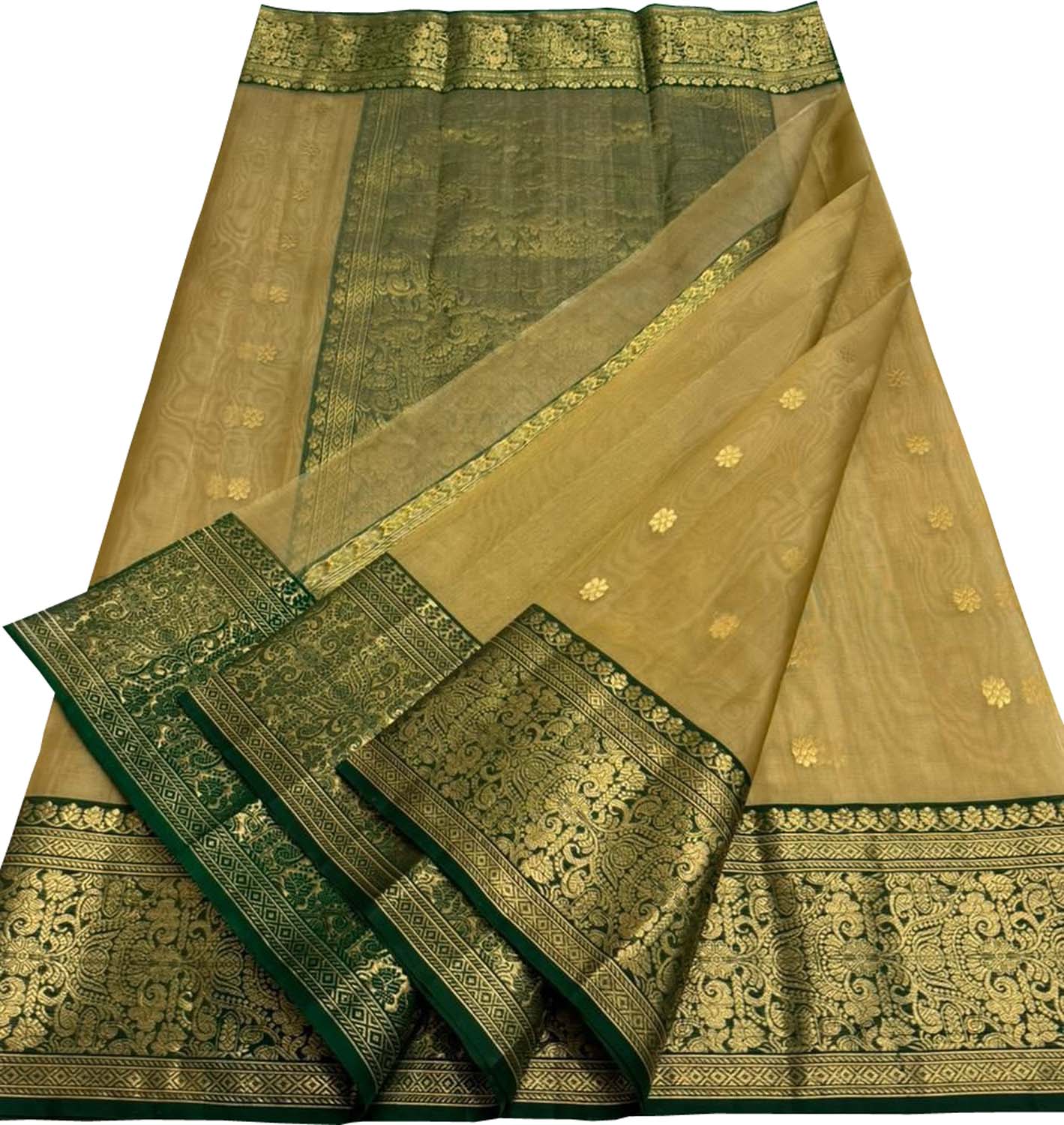 Pastel Chanderi Handloom Silk Saree - Elegant and Pure - Luxurion World