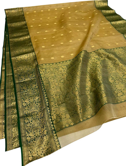 Pastel Chanderi Handloom Silk Saree - Elegant and Pure - Luxurion World