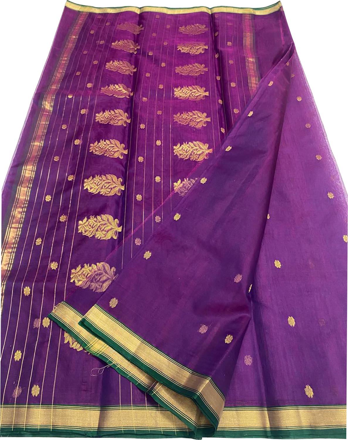 Elegant Purple Chanderi Silk Saree - Luxurion World