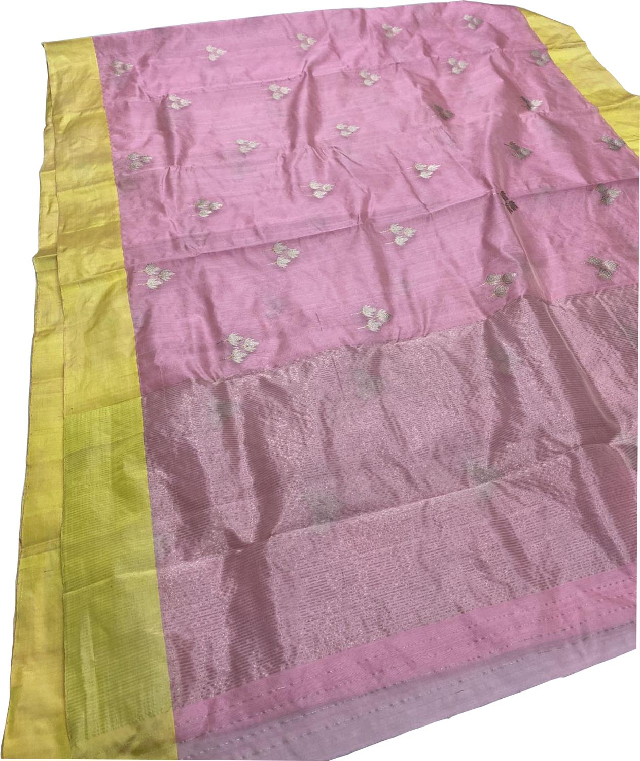 Stunning Pink Chanderi Handloom Silk Saree - Luxurion World