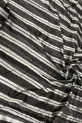 Elegant Black & White Chanderi Silk Saree - Luxurion World