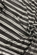 Elegant Black & White Chanderi Silk Saree - Luxurion World