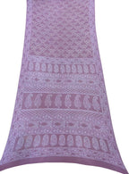 Pink Pure Georgette Chikankari Hand Embroidered With Bandhani Work Saree