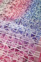 Vibrant Floral Print Linen Saree - Multicolor Design - Luxurion World