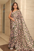Green Digital Printed Chinon Saree - Luxurion World