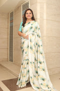 Pastel Digital Printed Crepe Saree - Luxurion World