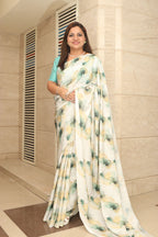 Pastel Digital Printed Crepe Saree - Luxurion World