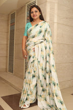 Pastel Digital Printed Crepe Saree - Luxurion World