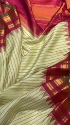 Handcrafted Pastel Silk Saree: Ethical Elegance from Gadwal - Luxurion World