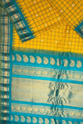 Yellow Handloom Gadwal Silk Saree - Pure Elegance - Luxurion World