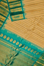 Pastel Pure Gadwal Silk Handloom Saree with Kanjeevaram Border - Luxurion World