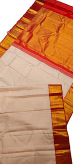 Pastel Pure Gadwal Silk Handloom Saree - Elegant and Timeless - Luxurion World