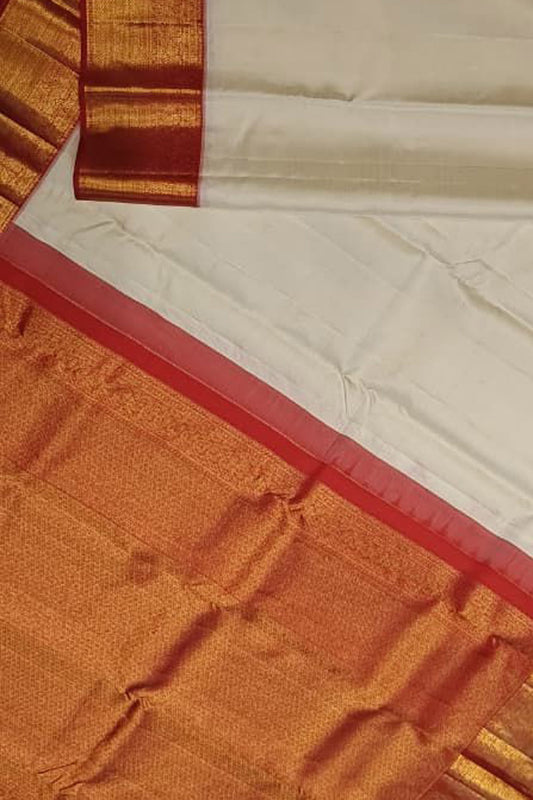 Pastel Pure Gadwal Silk Handloom Saree - Elegant Elegance - Luxurion World