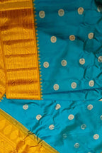 Exquisite Blue Handloom Gadwal Pure Silk Saree - Luxurion World
