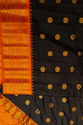 Exquisite Black Handloom Gadwal Pure Silk Saree - Luxurion World