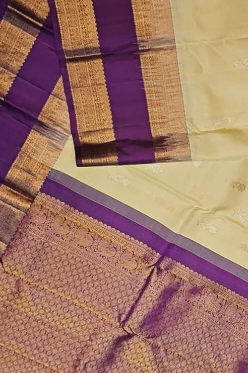 Golden Handloom Gadwal Pure Silk Saree - Luxurion World