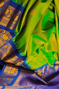 Green Handloom Gadwal Pure Silk Saree - Luxurion World