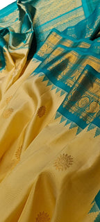Pastel Handloom Gadwal Pure Silk Saree - Luxurion World
