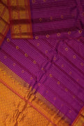 Purple Handloom Gadwal Pure Silk Saree - Luxurion World